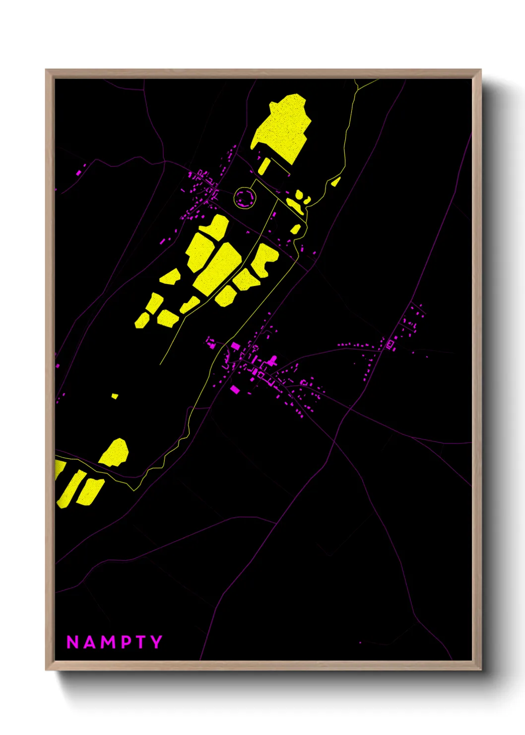 Une affiche de carte sur Nampty