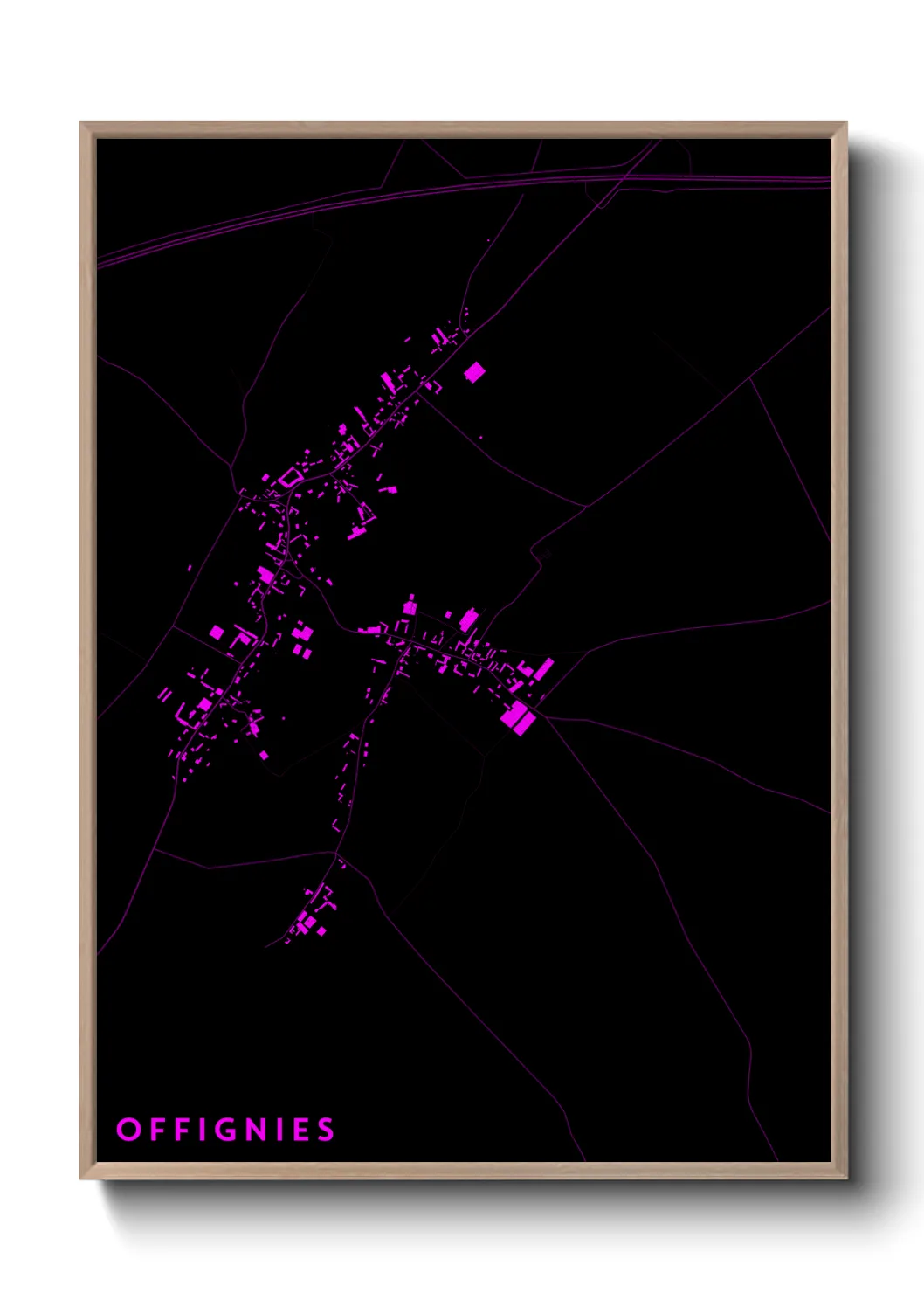 Une affiche de carte sur Offignies