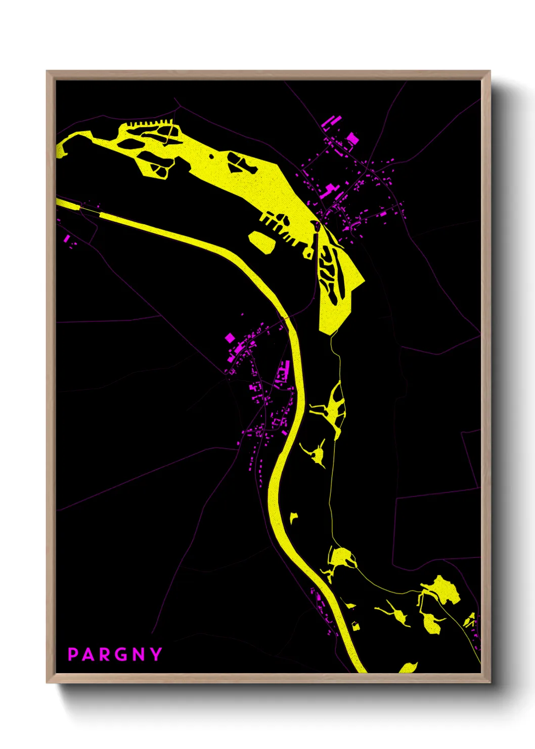 Une affiche de carte sur Pargny