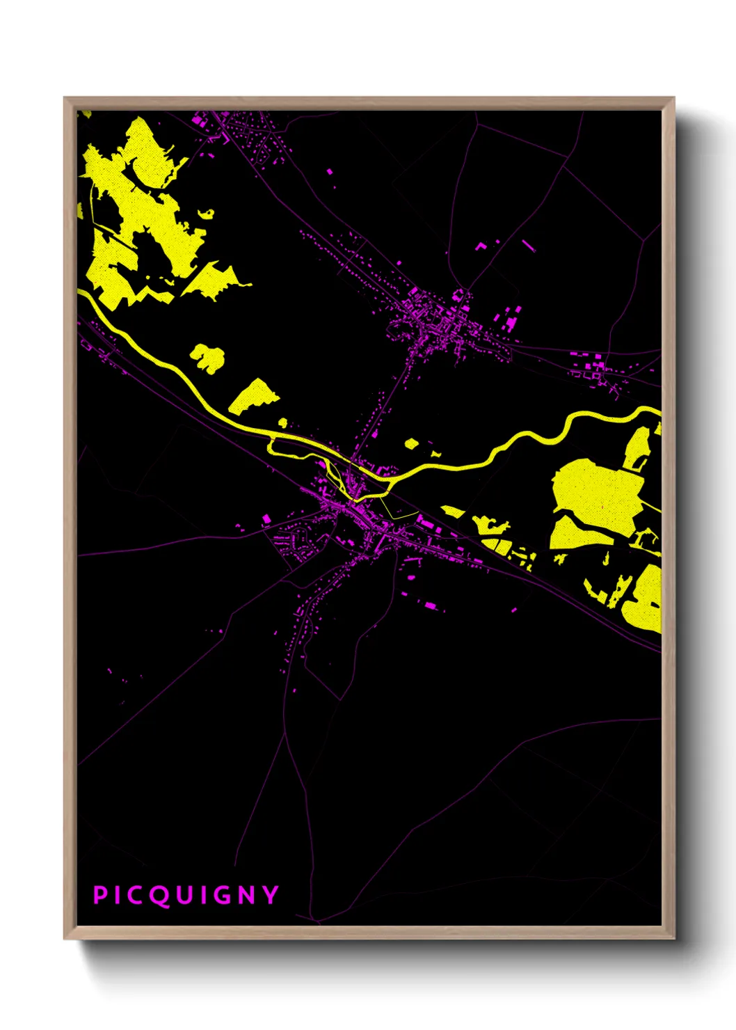 Une affiche de carte sur Picquigny