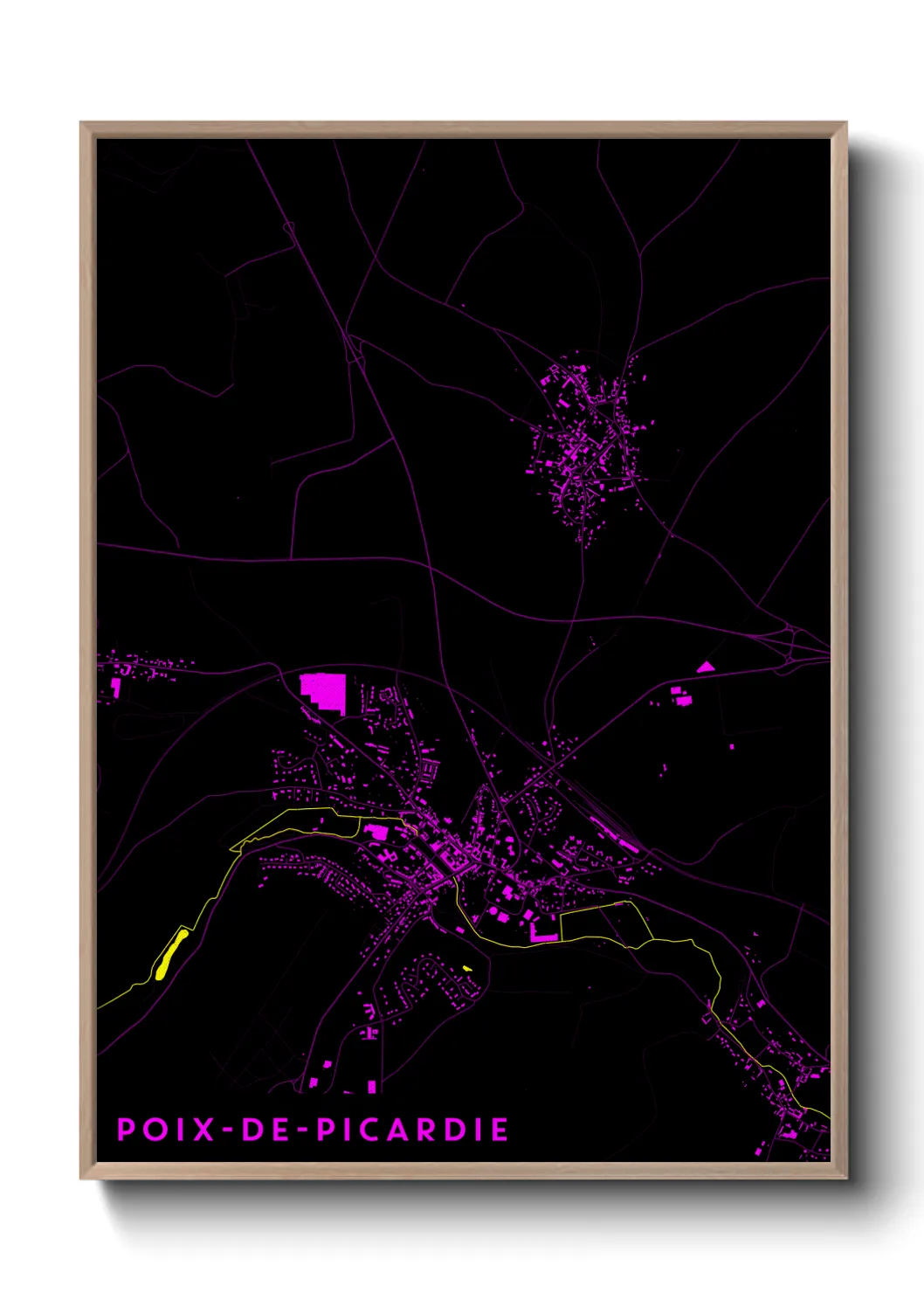 Une affiche de carte sur Poix-de-Picardie
