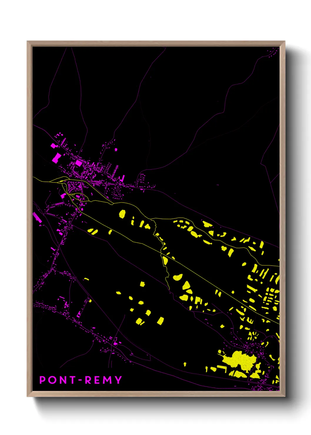Une affiche de carte sur Pont-Remy
