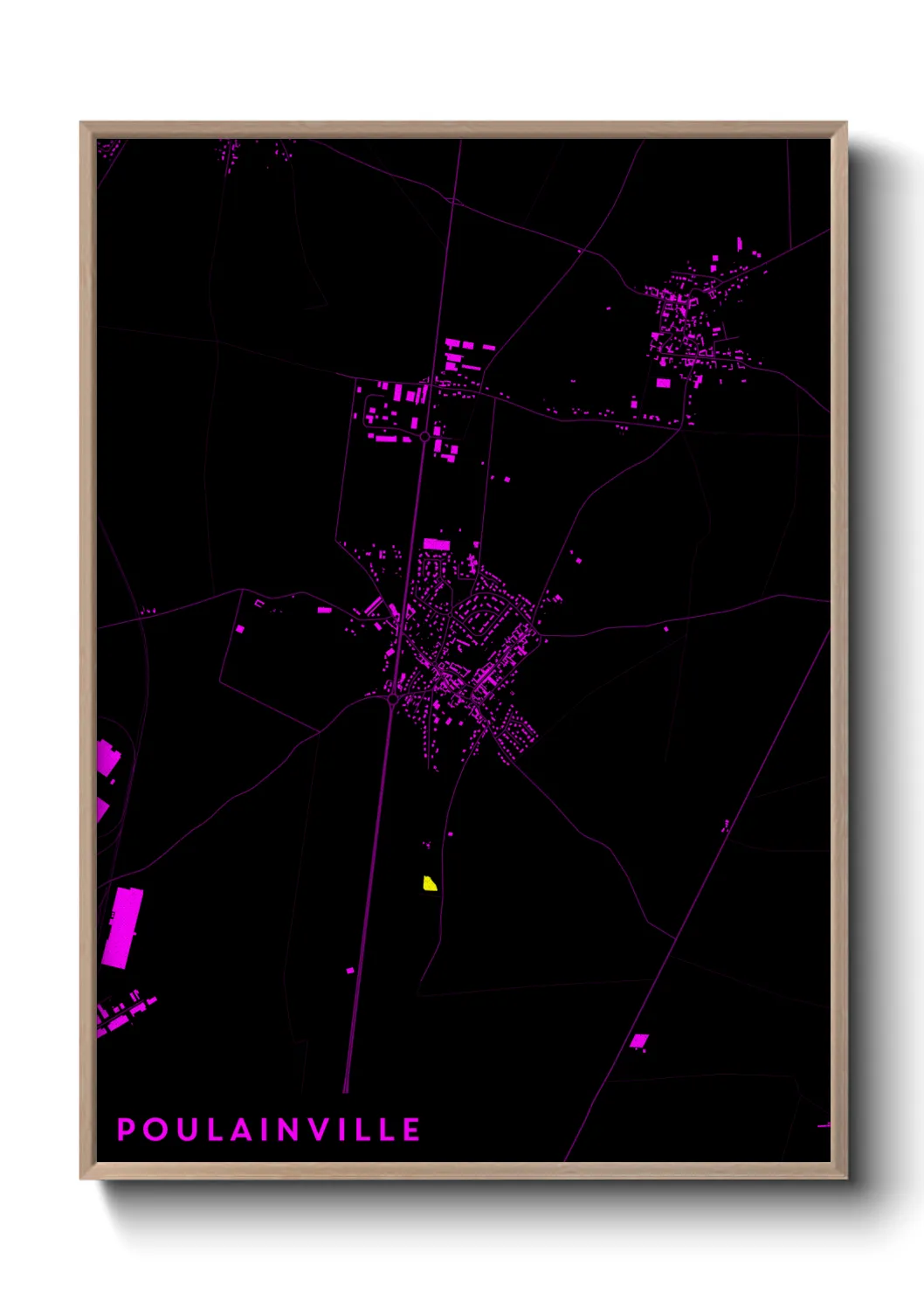 Une affiche de carte sur Poulainville