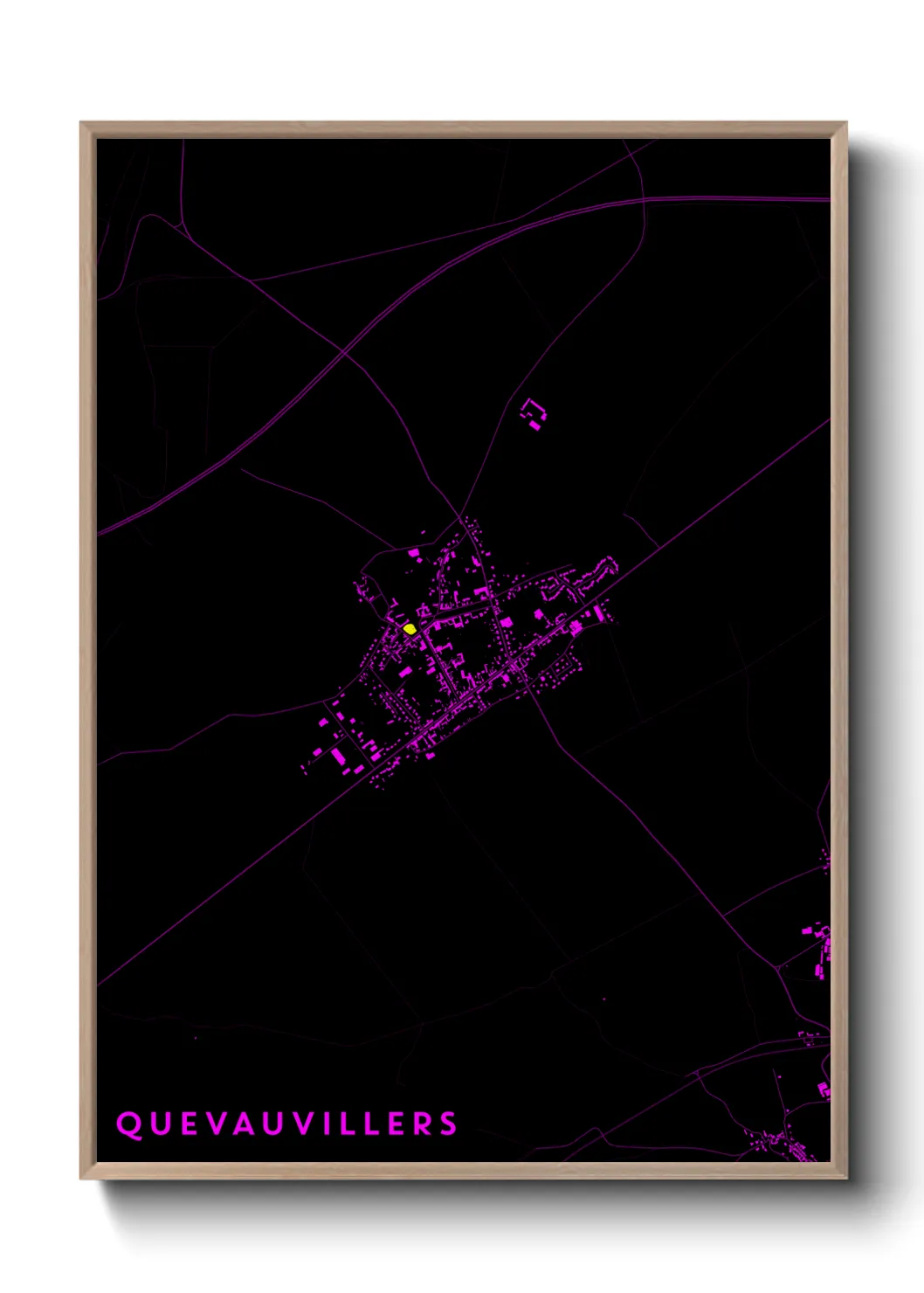 Une affiche de carte sur Quevauvillers