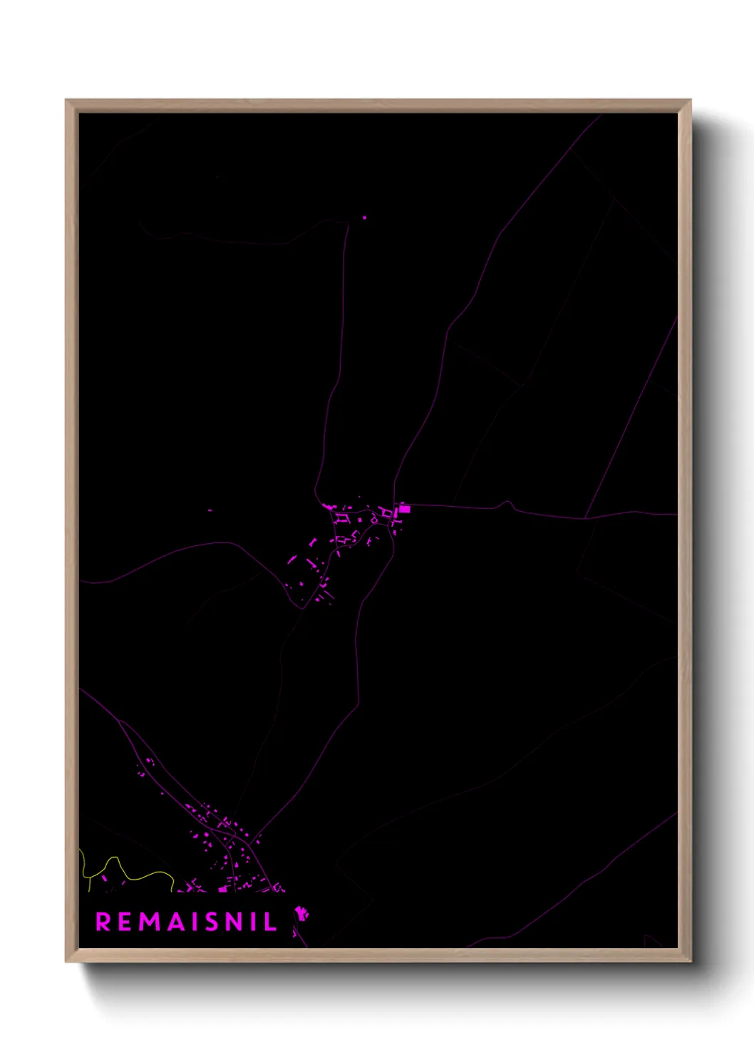 Une affiche de carte sur Remaisnil