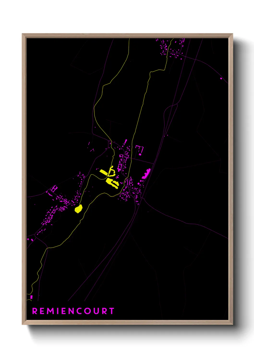 Une affiche de carte sur Remiencourt