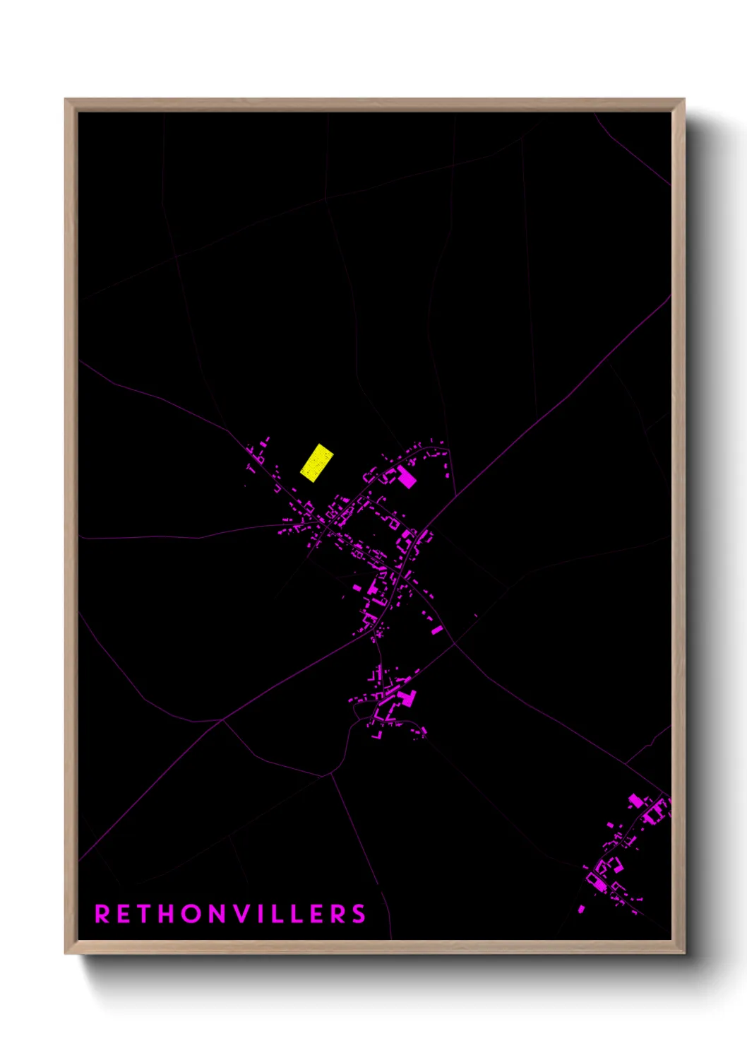 Une affiche de carte sur Rethonvillers