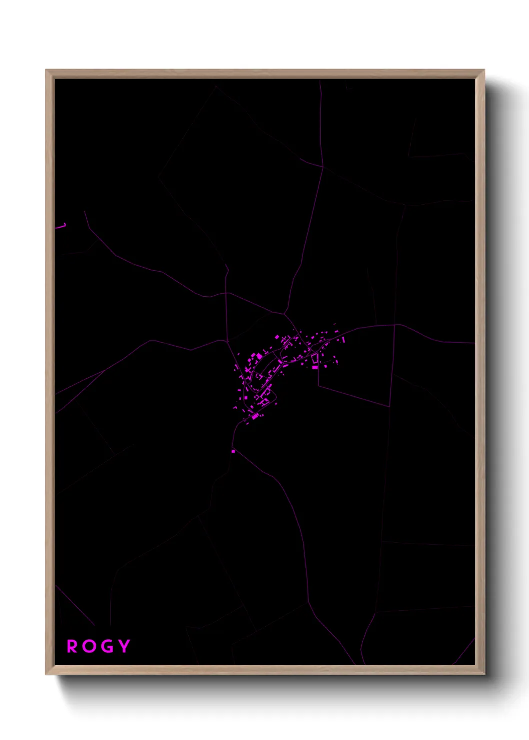 Une affiche de carte sur Rogy