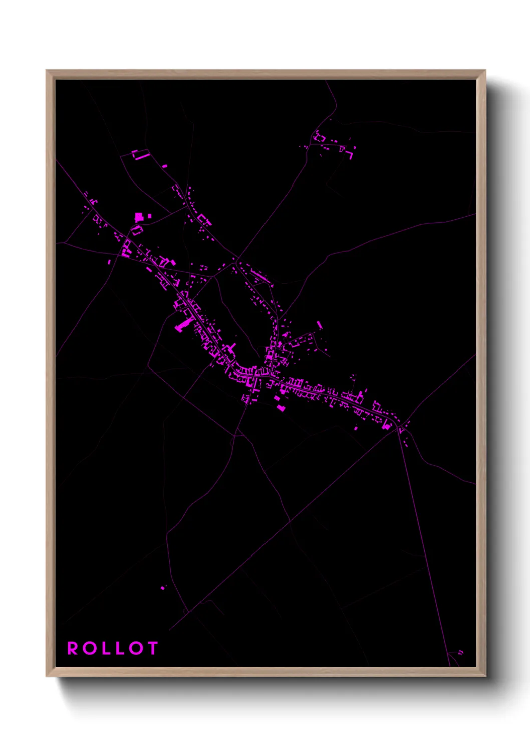 Une affiche de carte sur Rollot