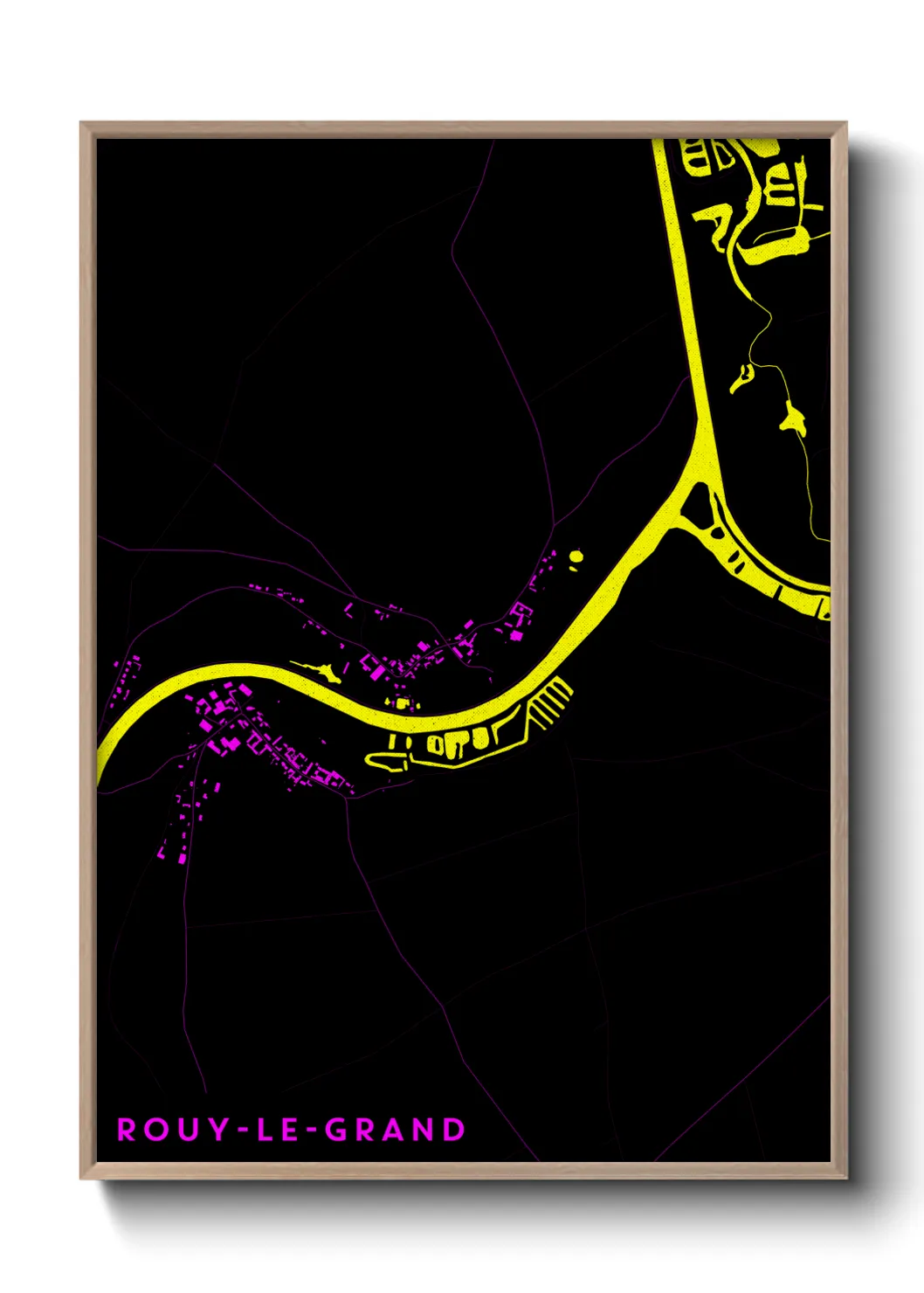 Une affiche de carte sur Rouy-le-Grand