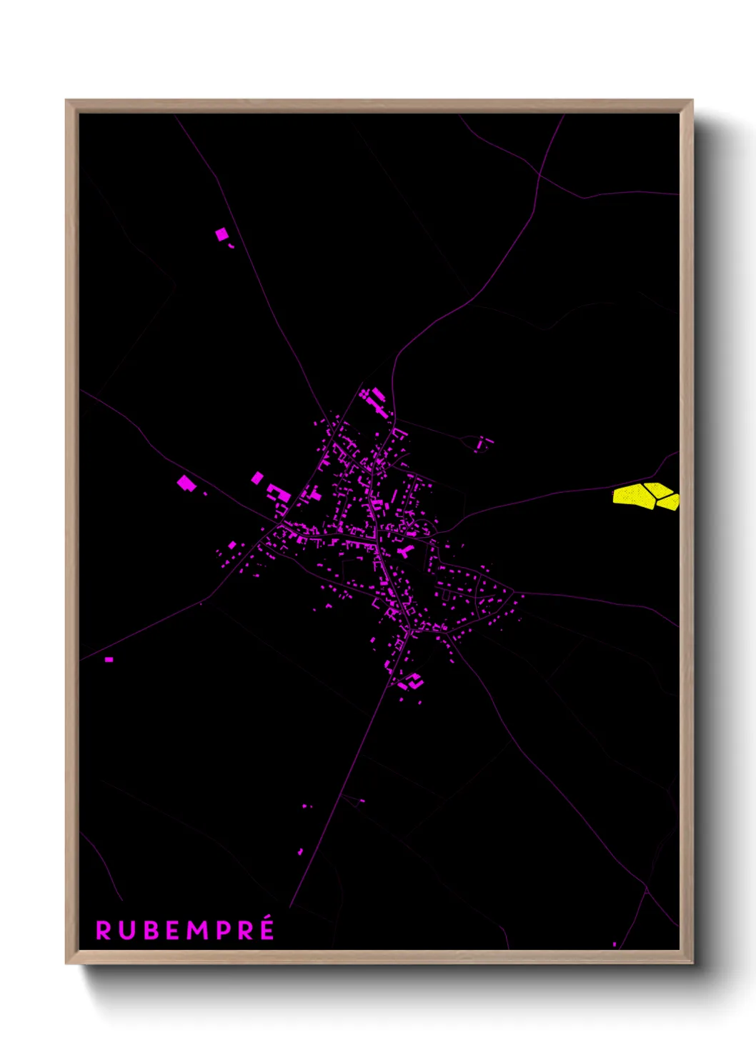 Une affiche de carte sur Rubempré