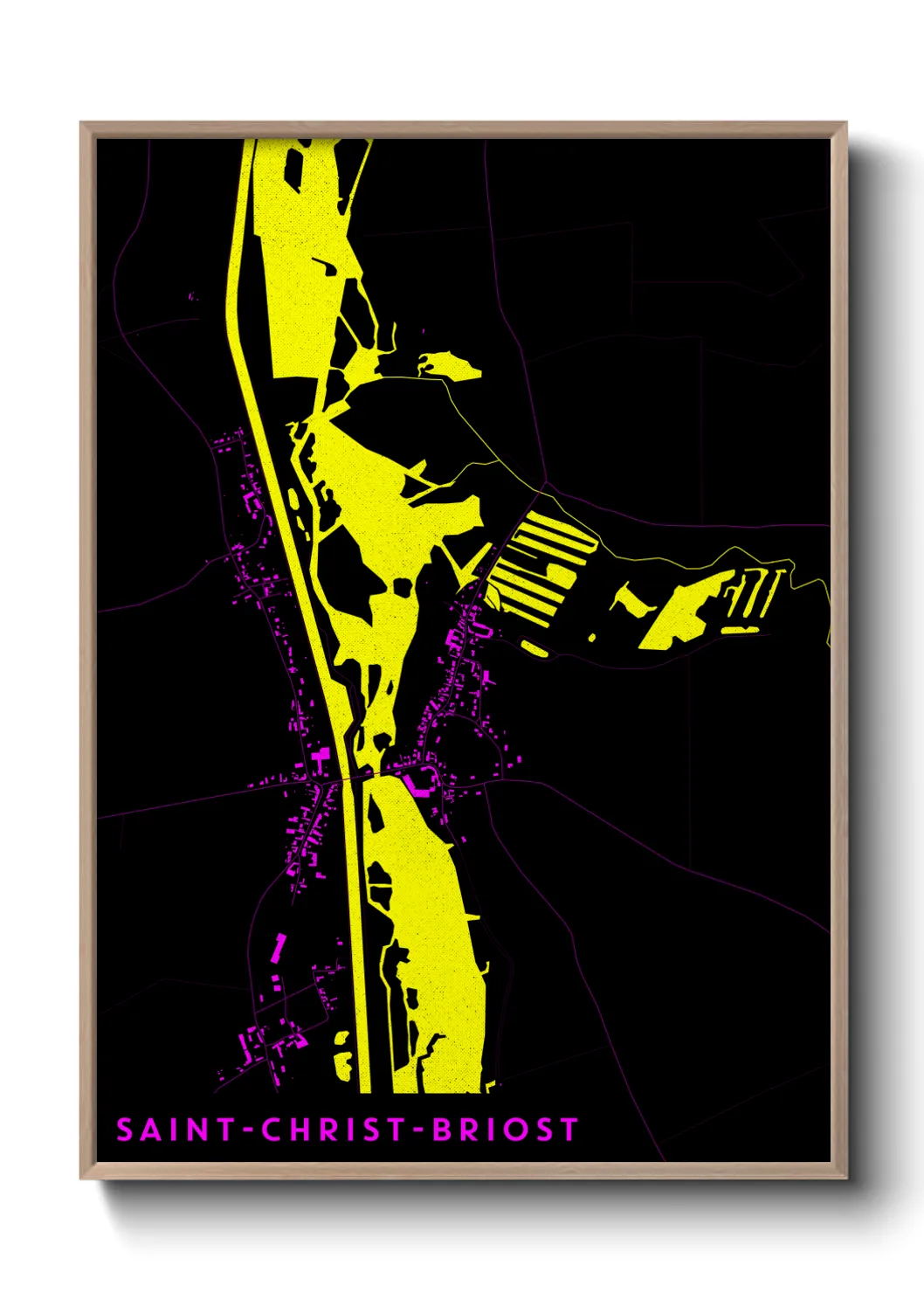 Une affiche de carte sur Saint-Christ-Briost