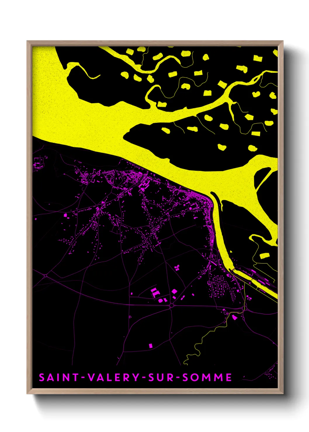 Une affiche de carte sur Saint-Valery-sur-Somme