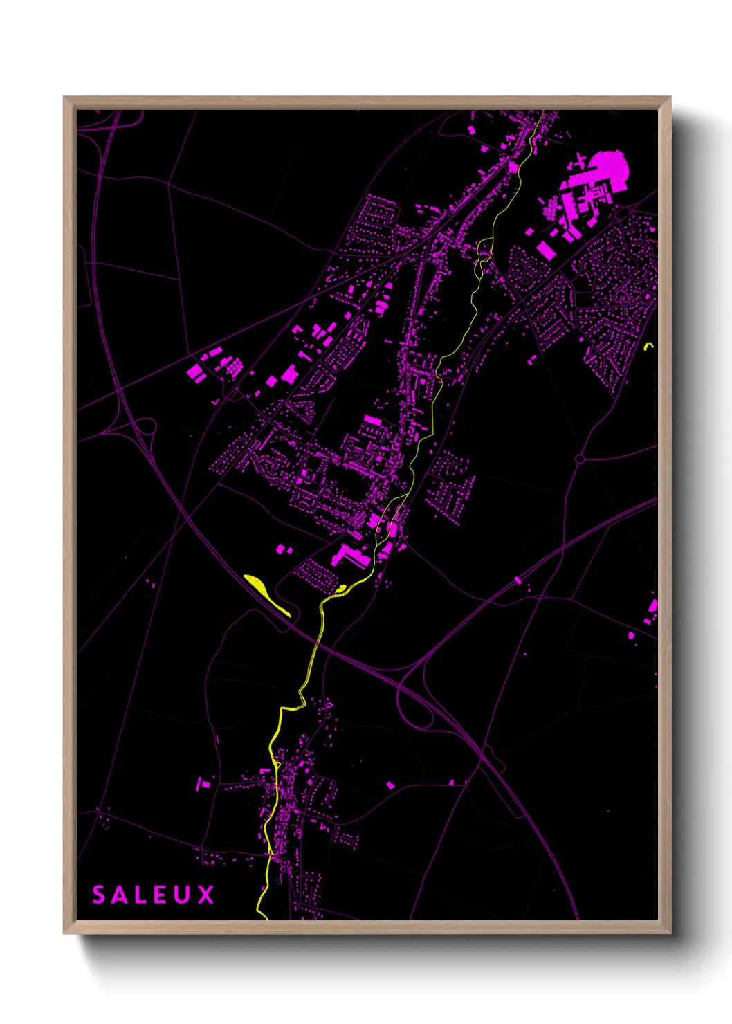 Une affiche de carte sur Saleux