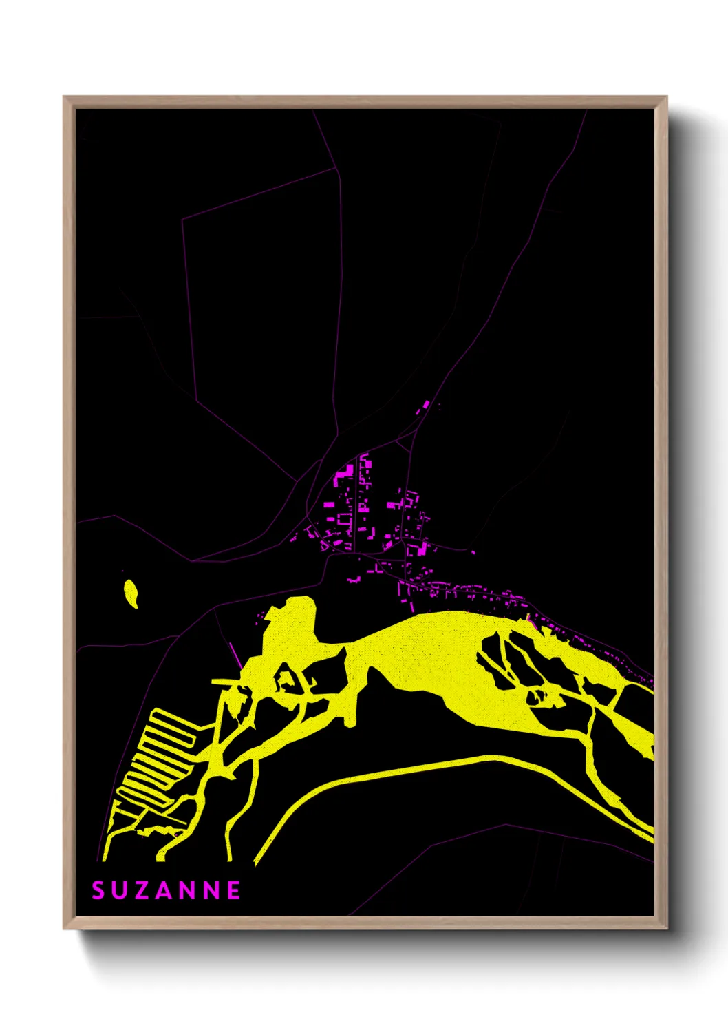 Une affiche de carte sur Suzanne