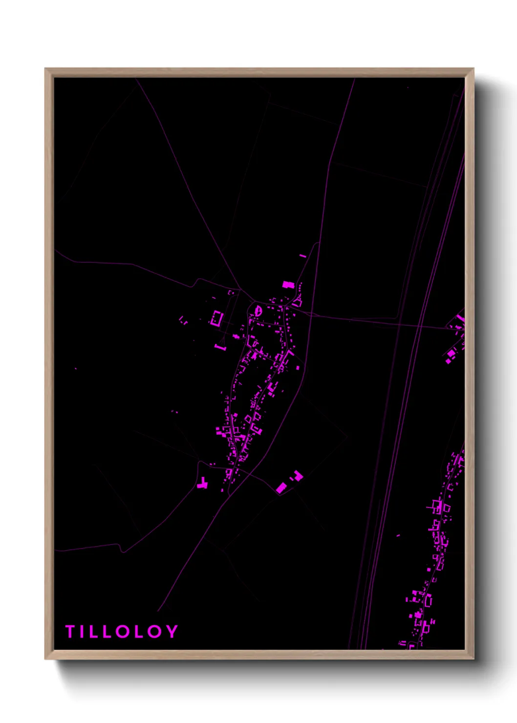 Une affiche de carte sur Tilloloy