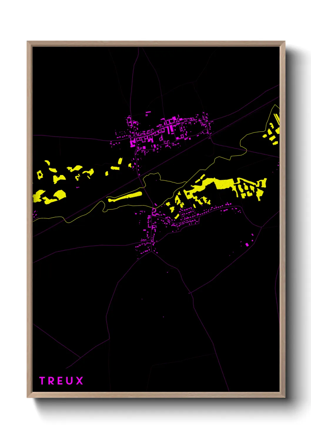 Une affiche de carte sur Treux
