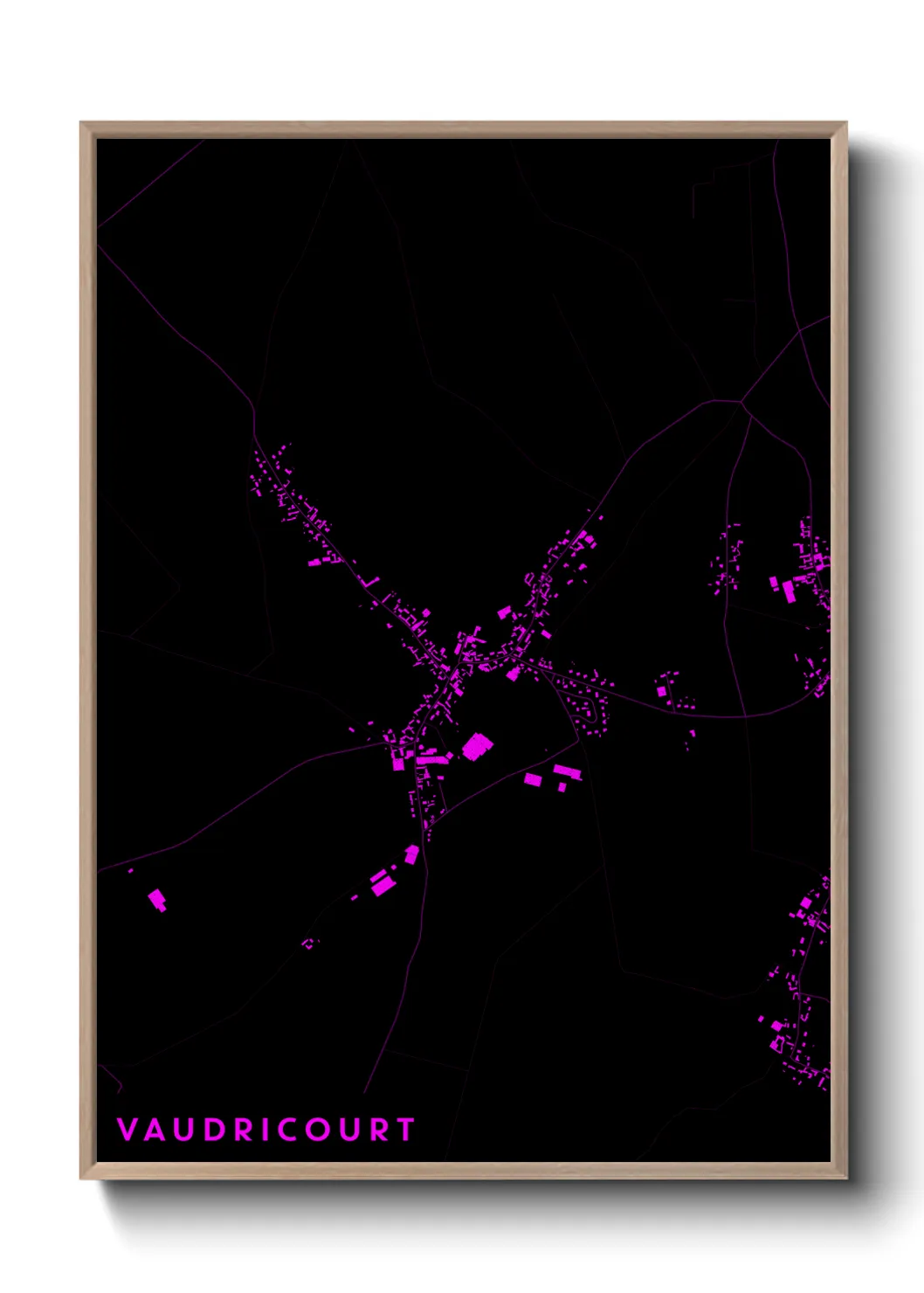 Une affiche de carte sur Vaudricourt