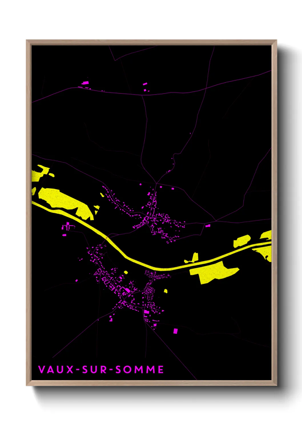 Un poster carteVaux-sur-Somme