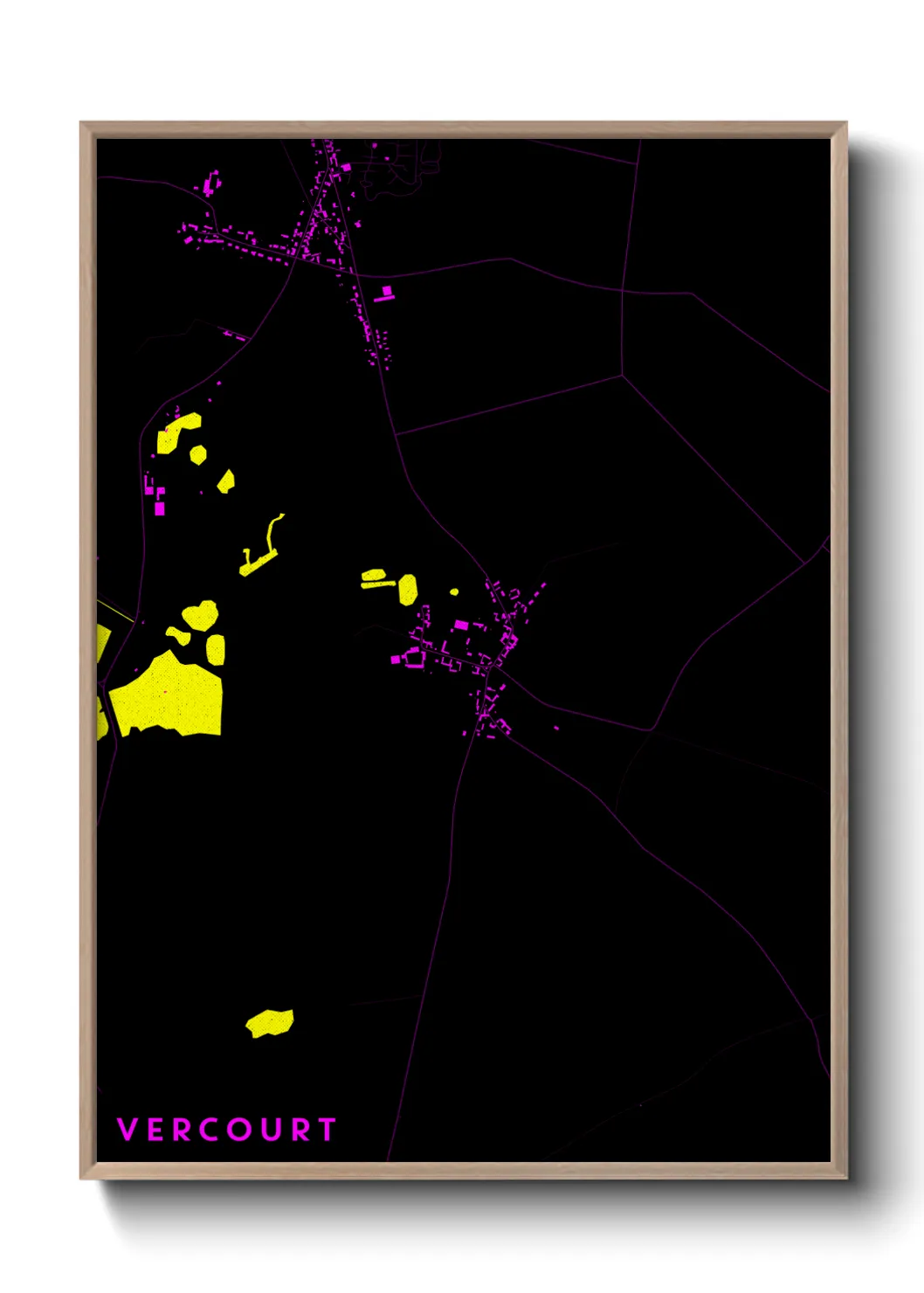 Une affiche de carte sur Vercourt