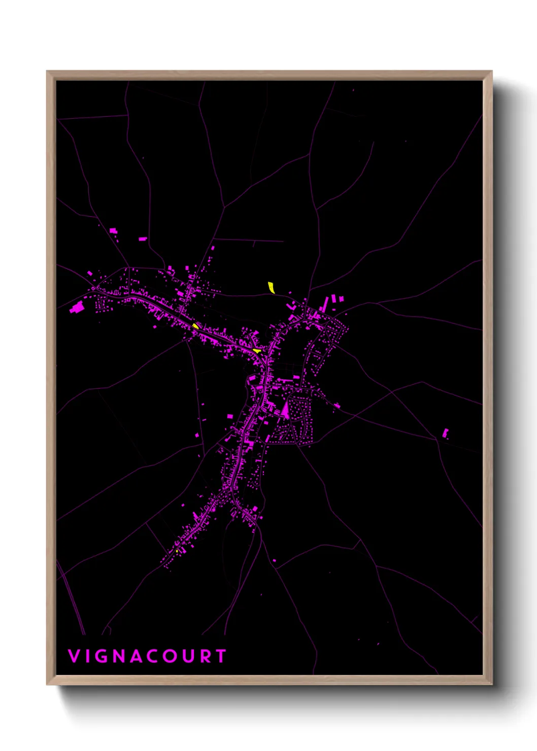 Une affiche de carte sur Vignacourt