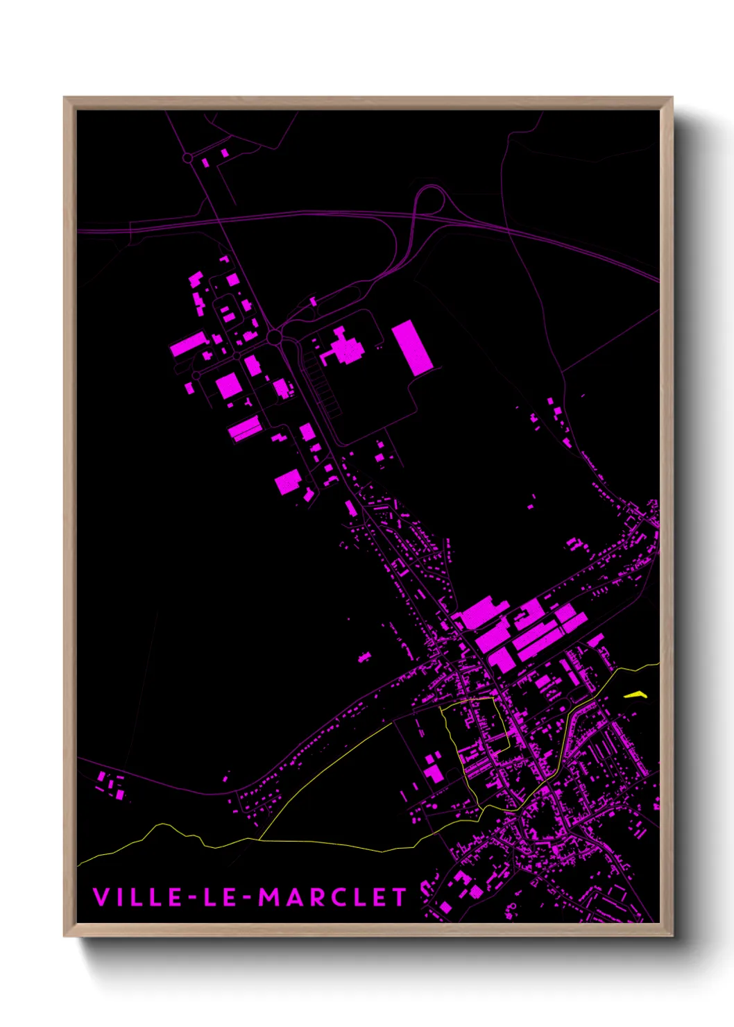 Une affiche de carte sur Ville-le-Marclet