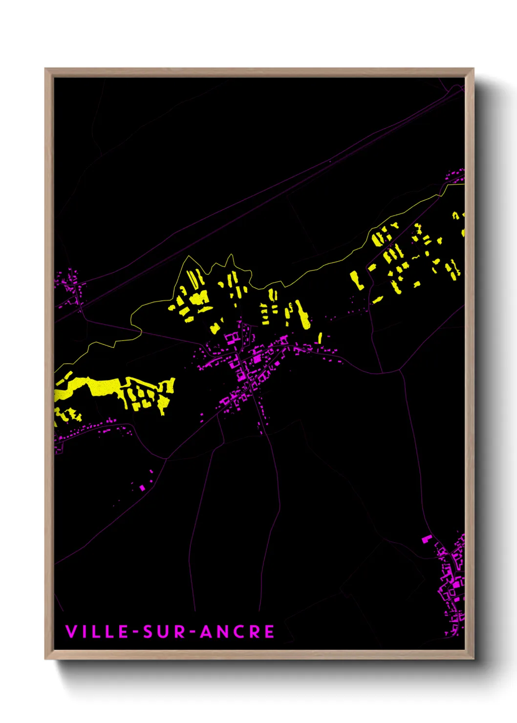 Une affiche de carte sur Ville-sur-Ancre