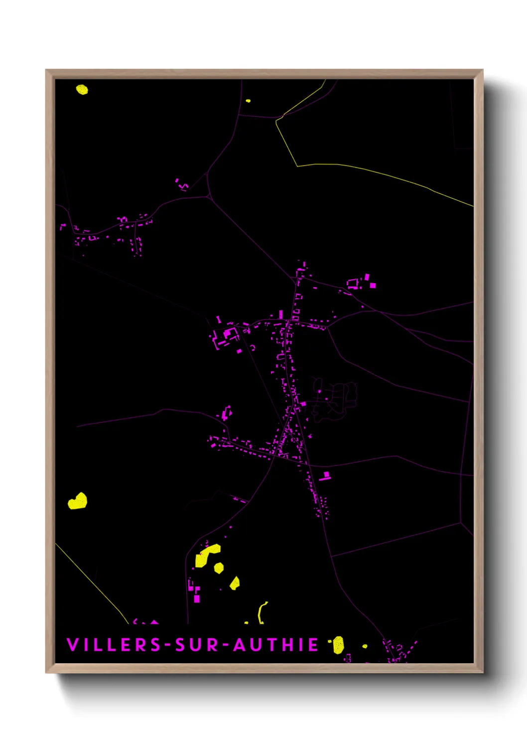 Une affiche de carte sur Villers-sur-Authie