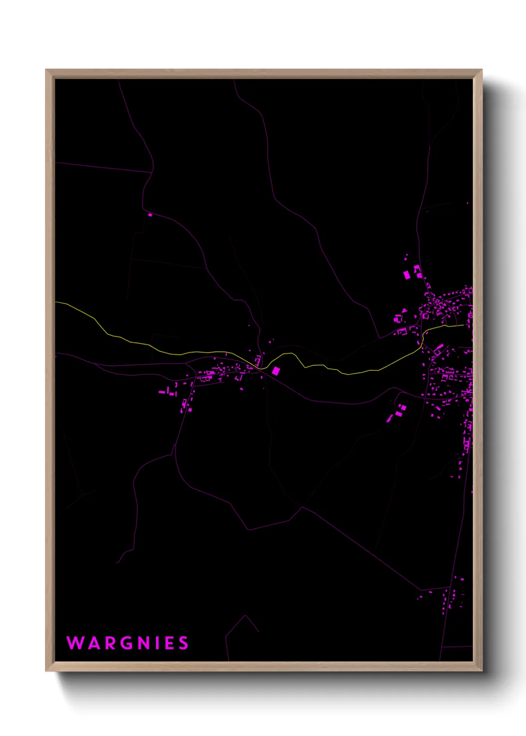 Une affiche de carte sur Wargnies