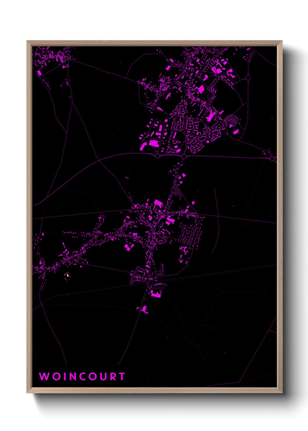 Une affiche de carte sur Woincourt