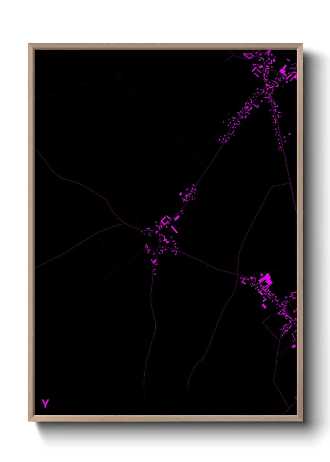 Une affiche de carte sur Y