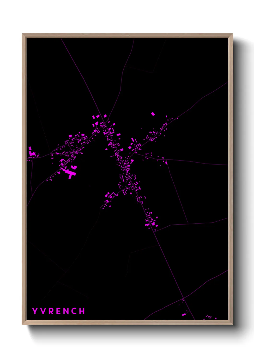 Une affiche de carte sur Yvrench