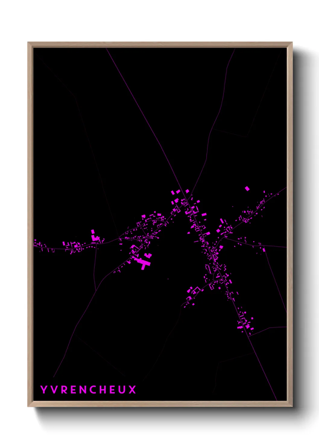 Une affiche de carte sur Yvrencheux