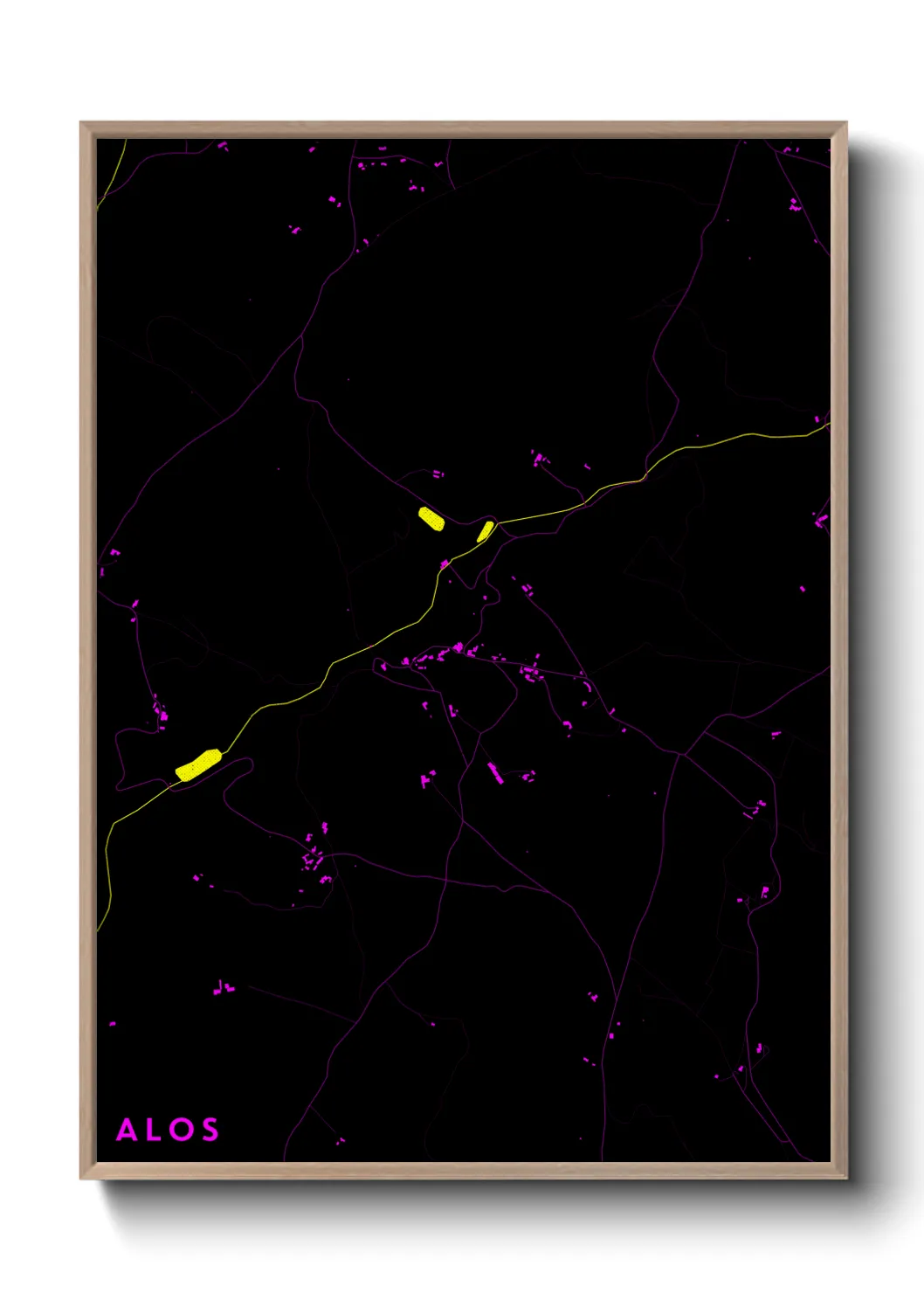 Une affiche de carte sur Alos