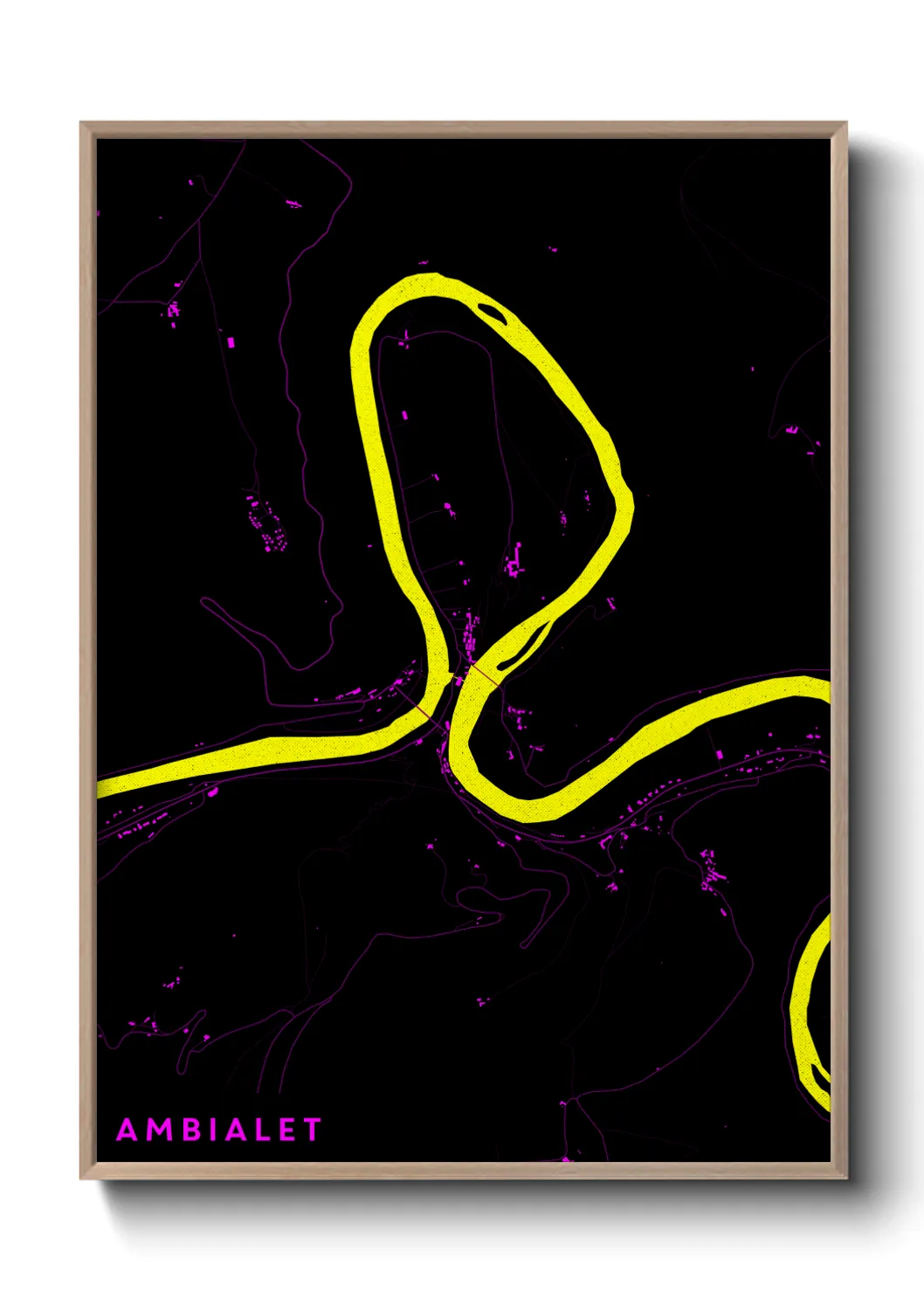 Une affiche de carte sur Ambialet