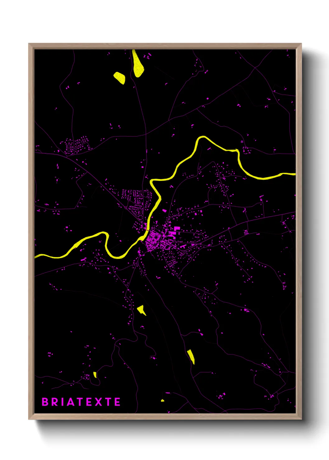 Une affiche de carte sur Briatexte