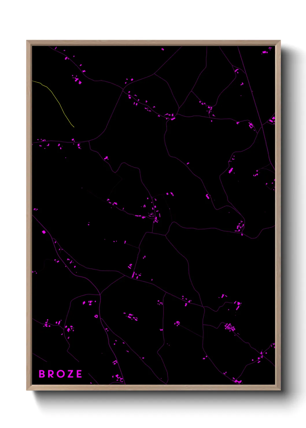 Une affiche de carte sur Broze