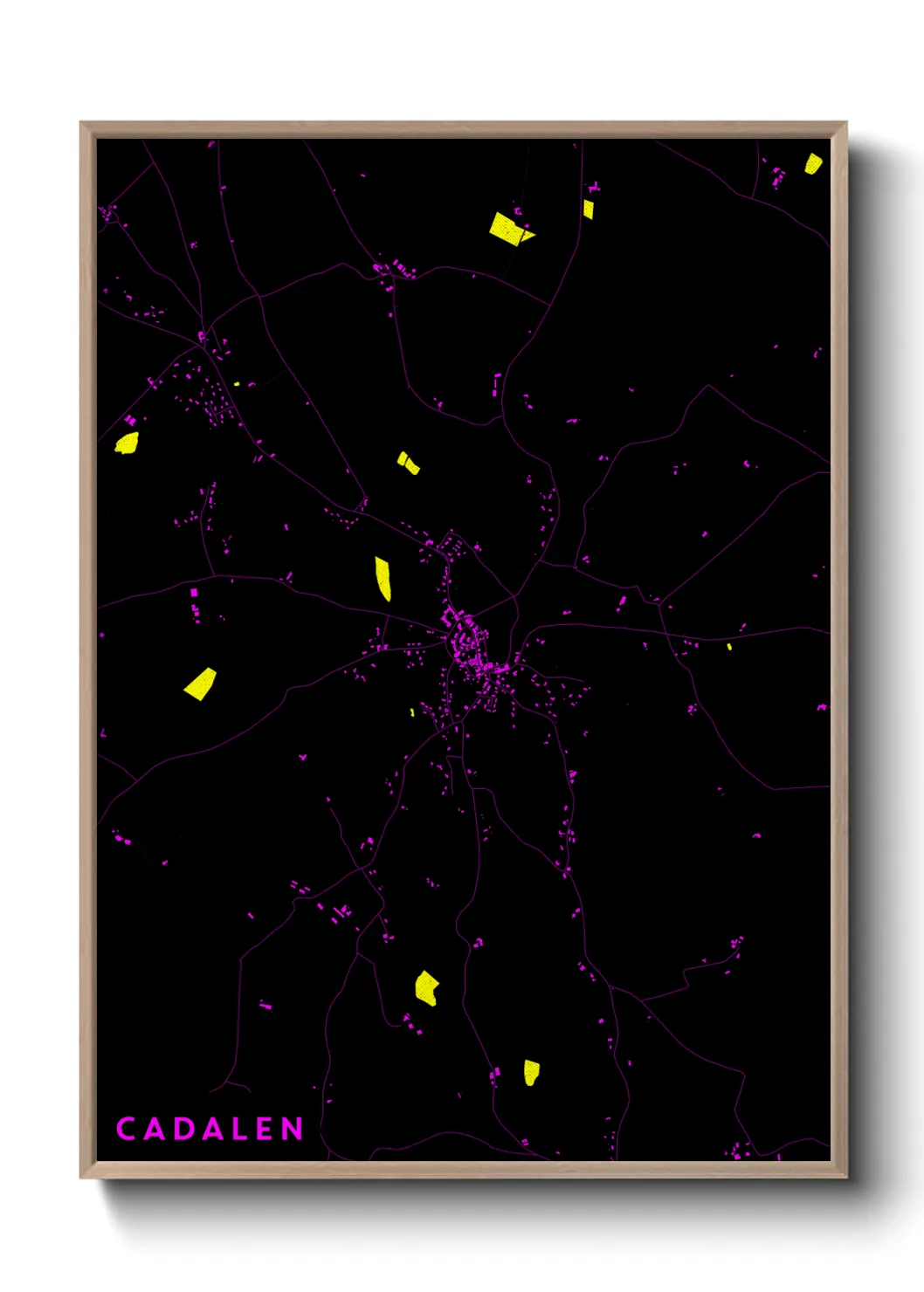 Une affiche de carte sur Cadalen