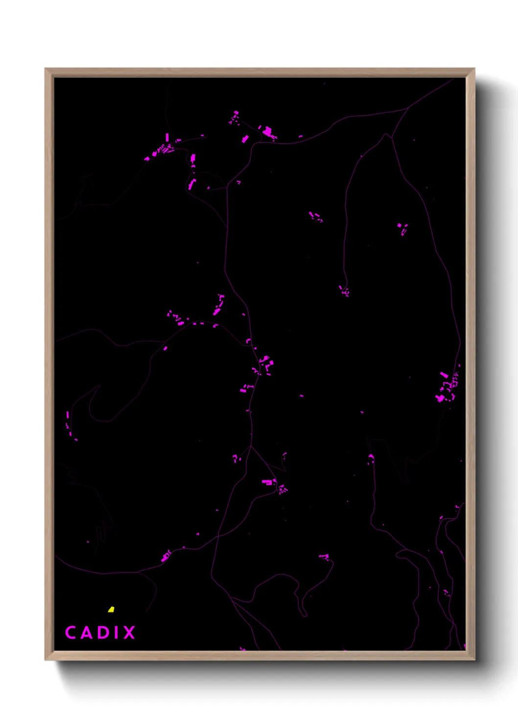 Une affiche de carte sur Cadix