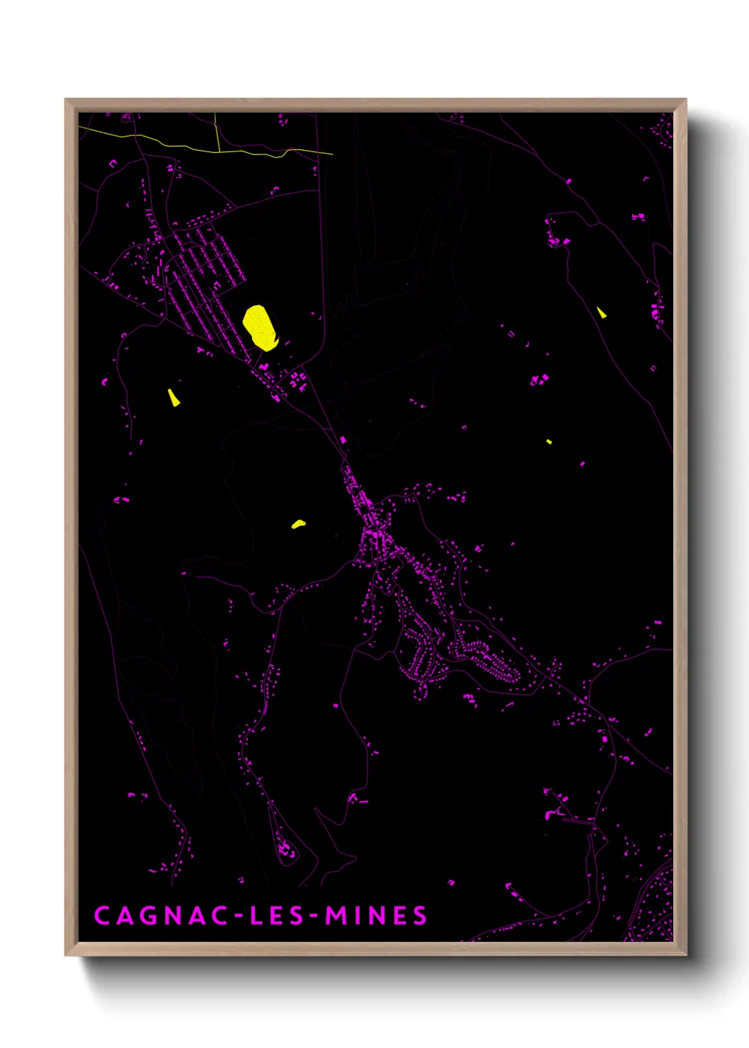 Une affiche de carte sur Cagnac-les-Mines