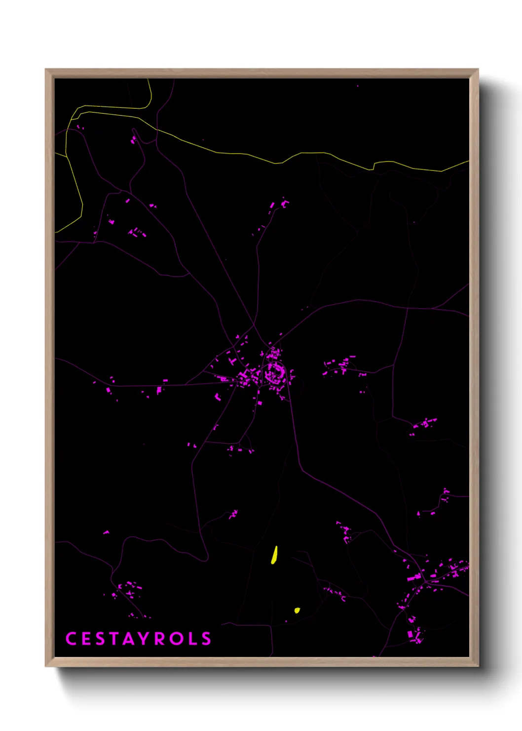 Une affiche de carte sur Cestayrols