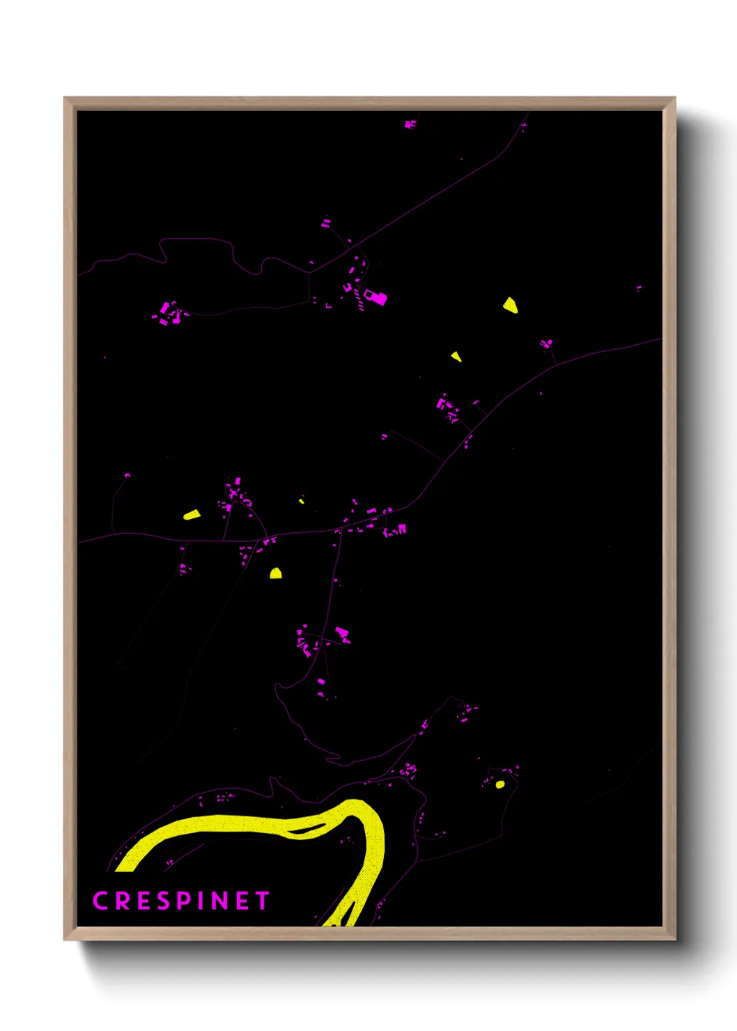 Une affiche de carte sur Crespinet