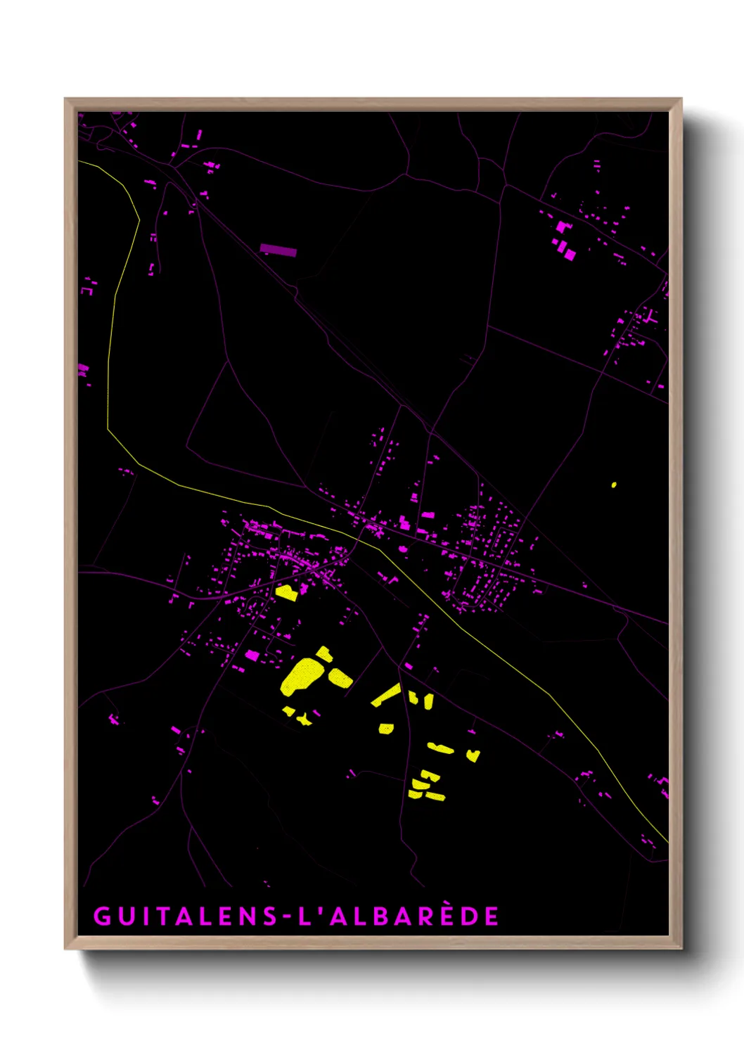 Une affiche de carte sur Guitalens-L'Albarède