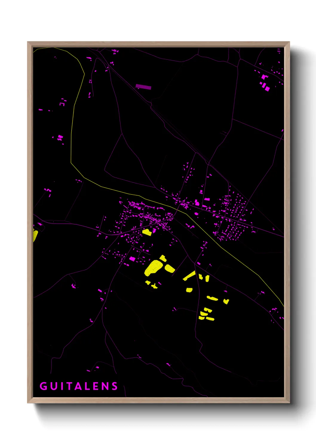 Une affiche de carte sur Guitalens