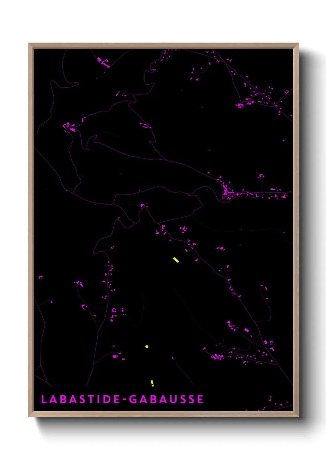Un poster carteLabastide-Gabausse