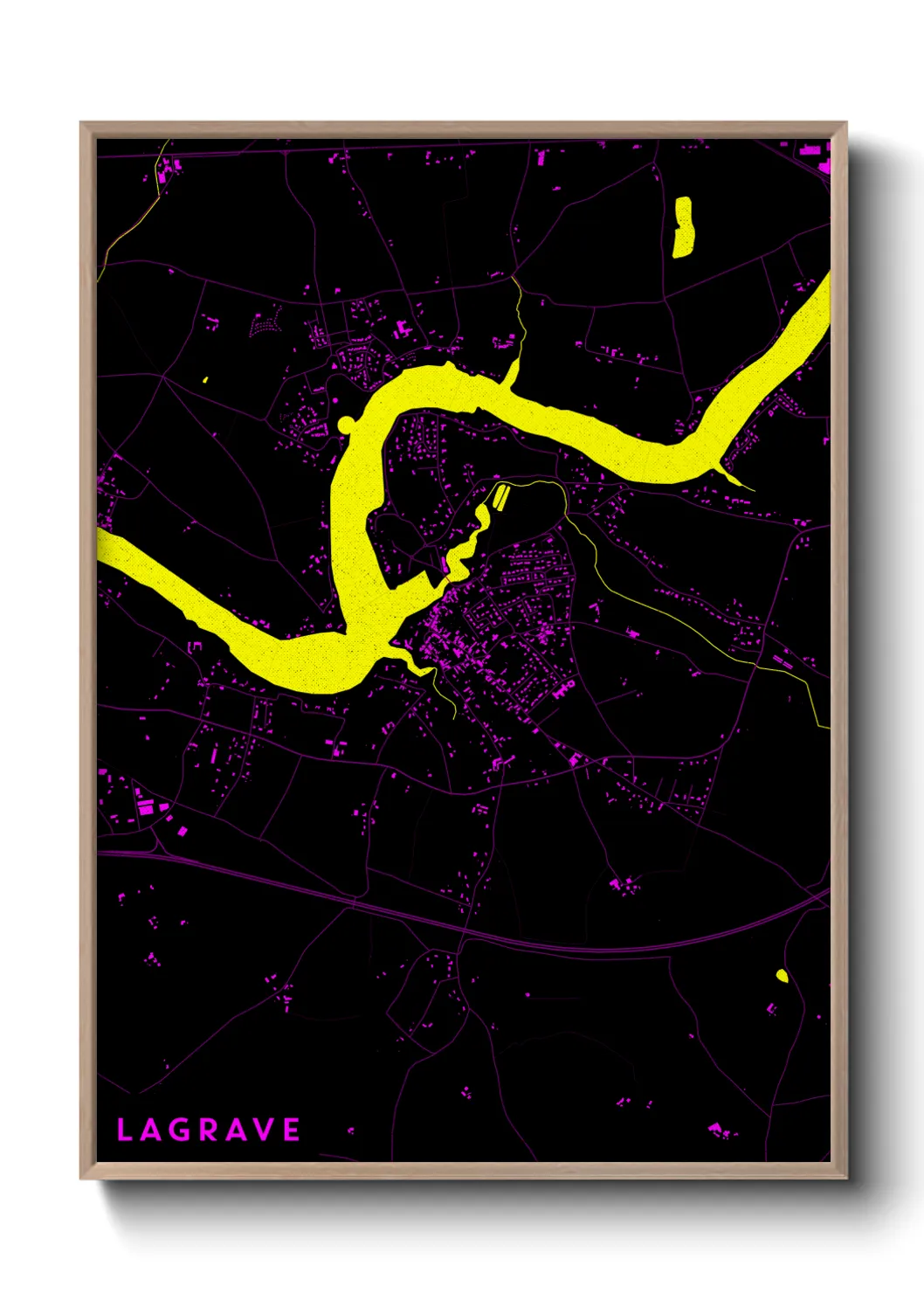 Une affiche de carte sur Lagrave
