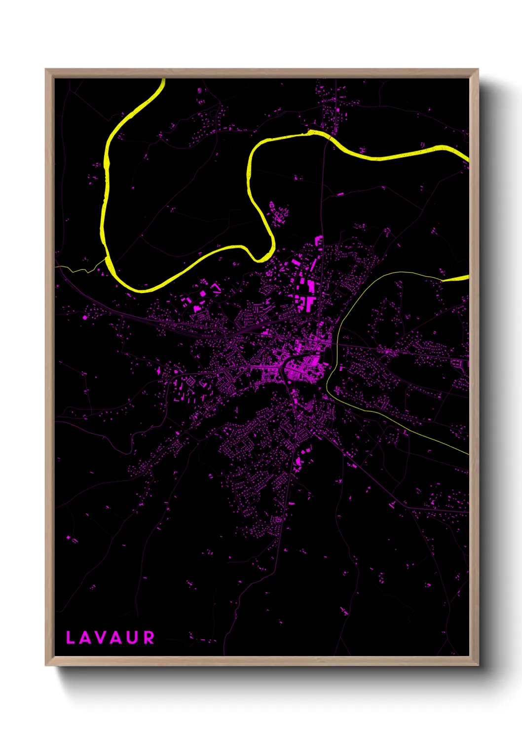 Une affiche de carte sur Lavaur