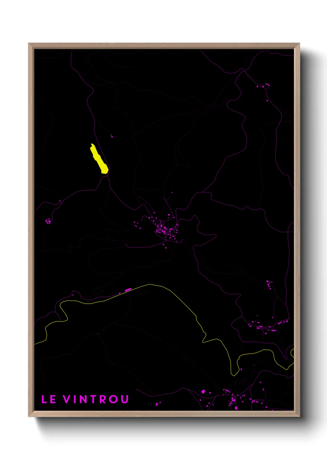 Une affiche de carte sur Le Vintrou