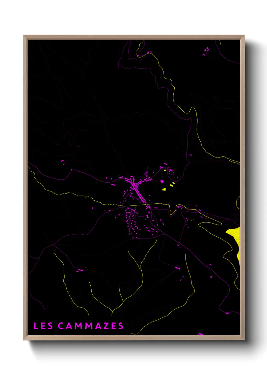Une affiche de carte sur Les Cammazes