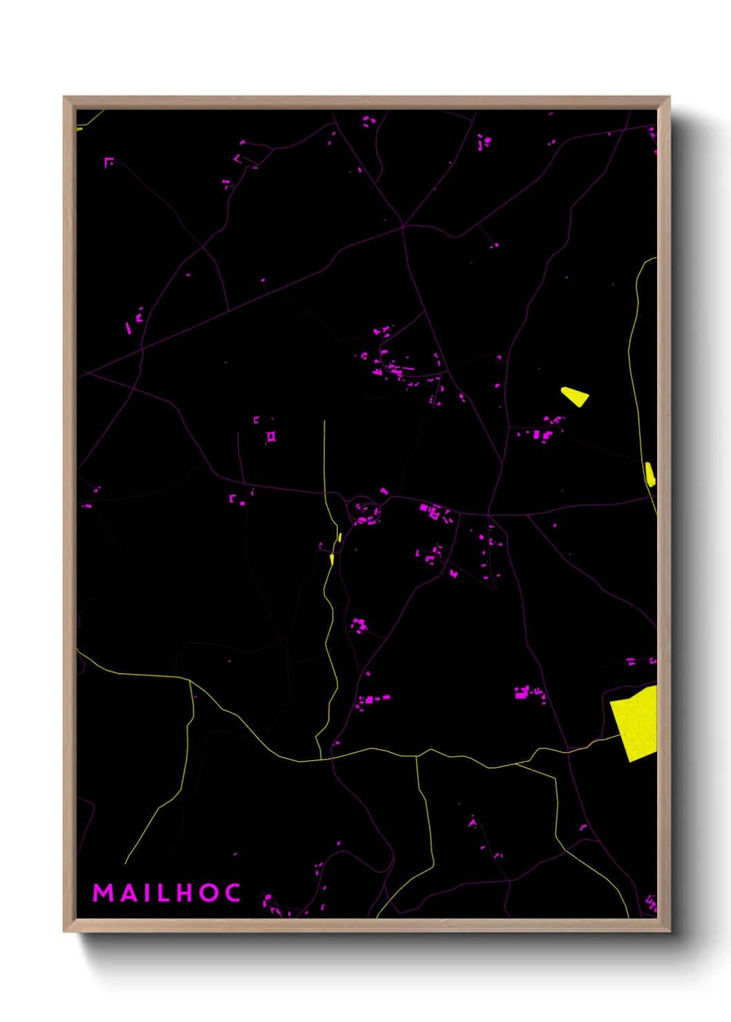 Une affiche de carte sur Mailhoc